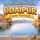 Beautiful view of lakes and palaces in Udaipur city