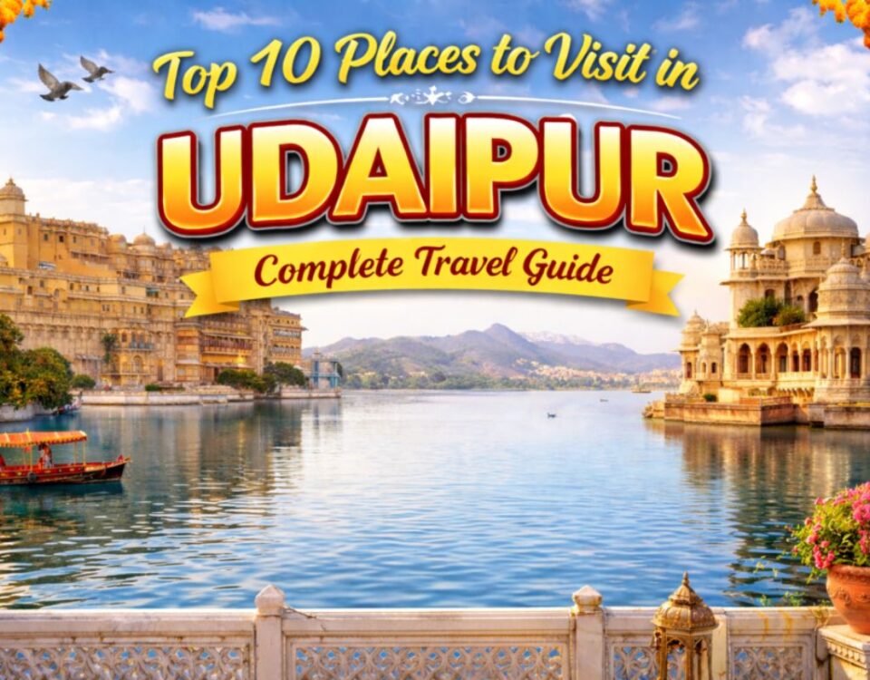 Beautiful view of lakes and palaces in Udaipur city